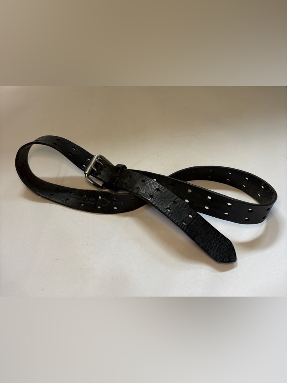 Dickies Men's Leather Double Prong Belt 46 Inches